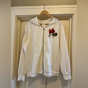 Disney Minnie Mouse Hoodie sweatshirt zipped jacket.